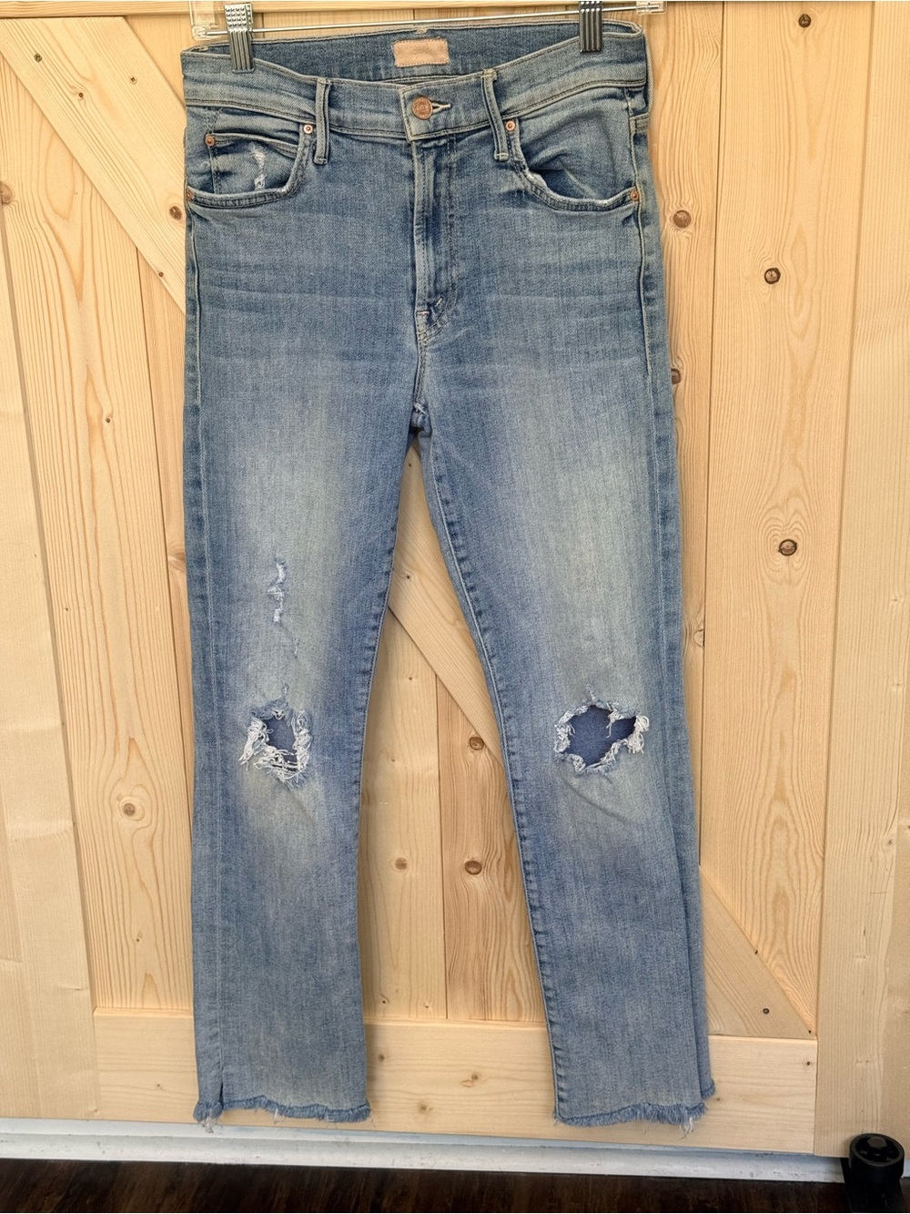 MOTHER Rascal Ankle Snippet Jeans in Super Blast From the Past